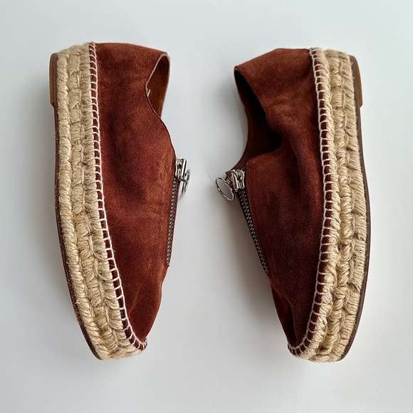 ✨ALEXANDER WANG Devon Front Zip Suede Espadrille Loafers Size 37 - Picture 5 of 10